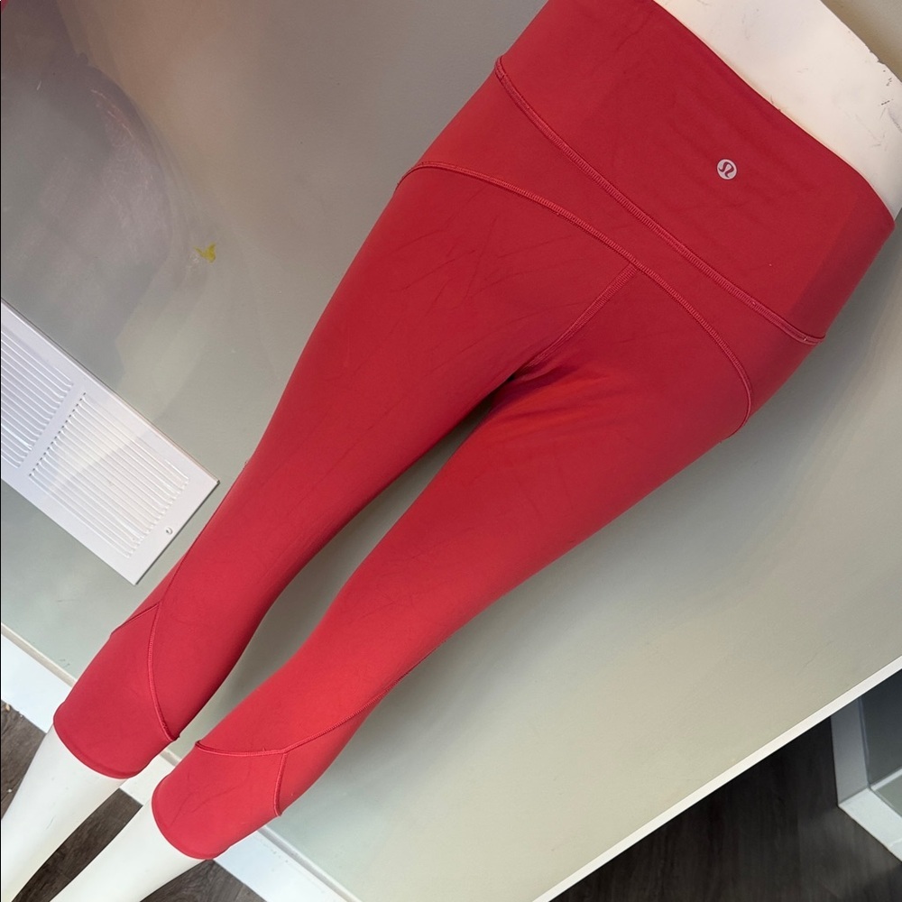 Lululemon Coral Red Cropped Leggings 20”